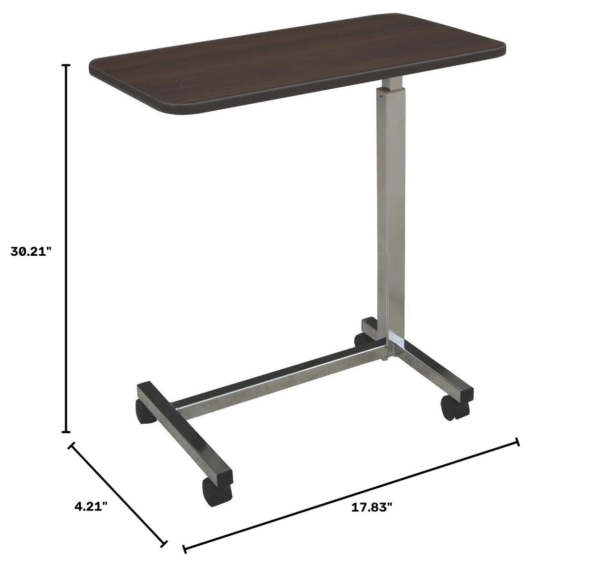 Adjustable Overbed Table with Wheels J5092