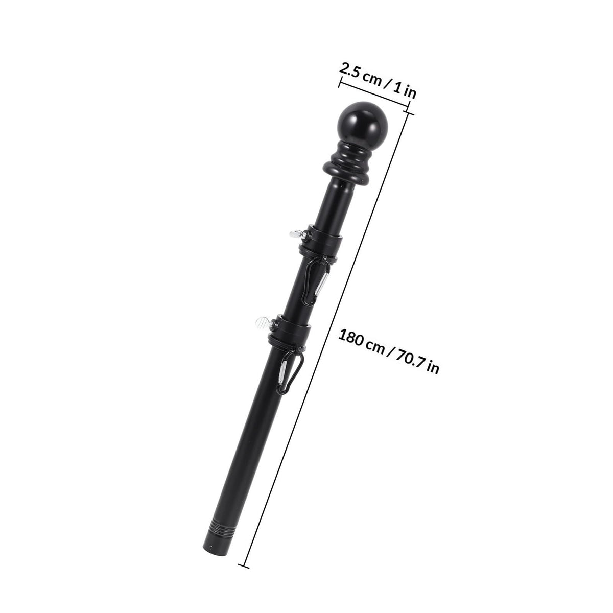 Black Rotating Flagpole Assembly with Base Y7146
