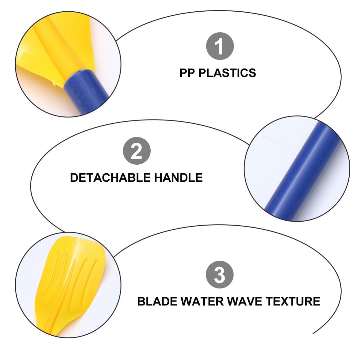 Detachable Plastic Boat Paddle with Aluminum Alloy Poles Y58723