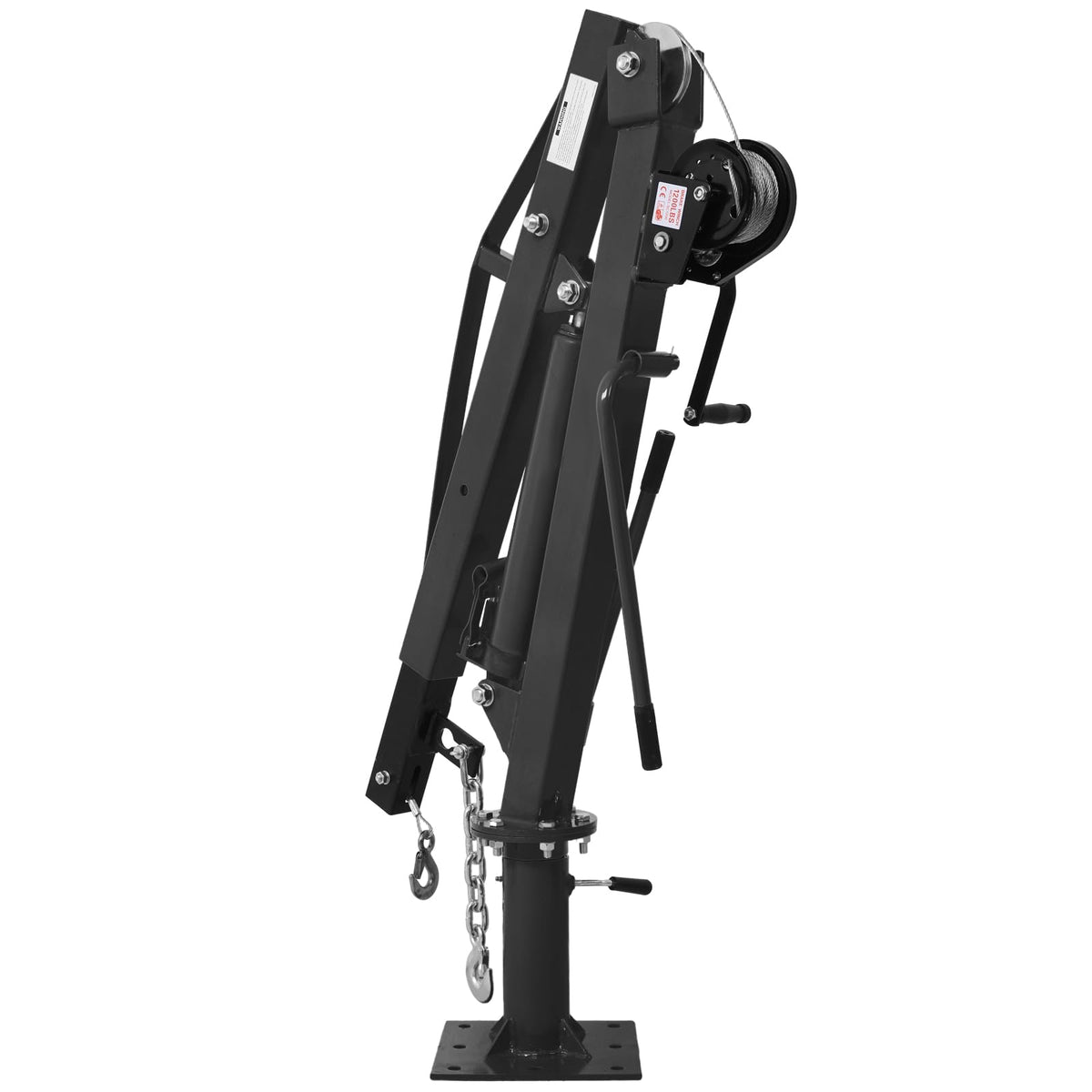 Hydraulic Pickup Truck Crane with Hand Winch, 2000-Lb. Capacity, Adjustable Boom, 360° Pivot X32355
