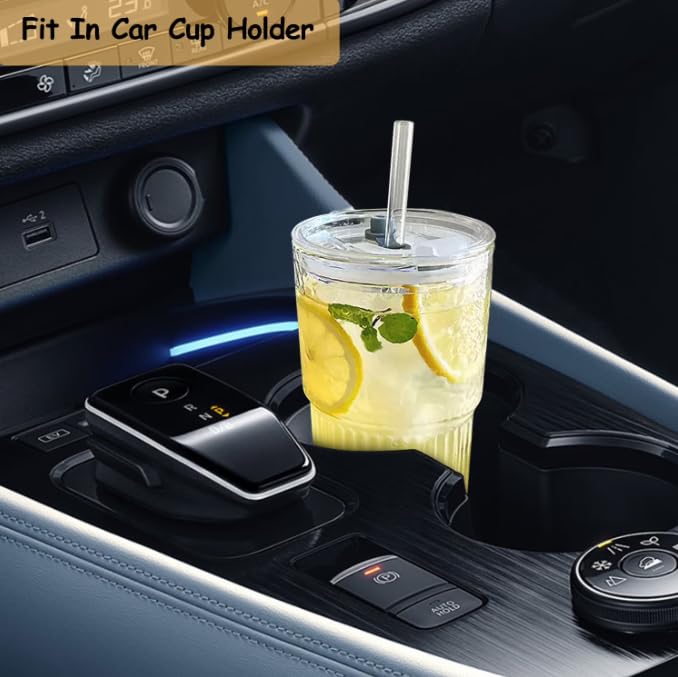 20 oz Glass Tumbler with Lid and Straw Y333815
