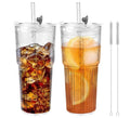 20 oz Glass Tumbler with Lid and Straw Y333815