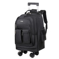 Rolling Backpack with Silent Wheels Black X203