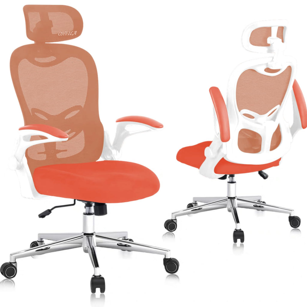 Ergonomic Breathable Mesh Office Chair with Flip-Up Arms A197067