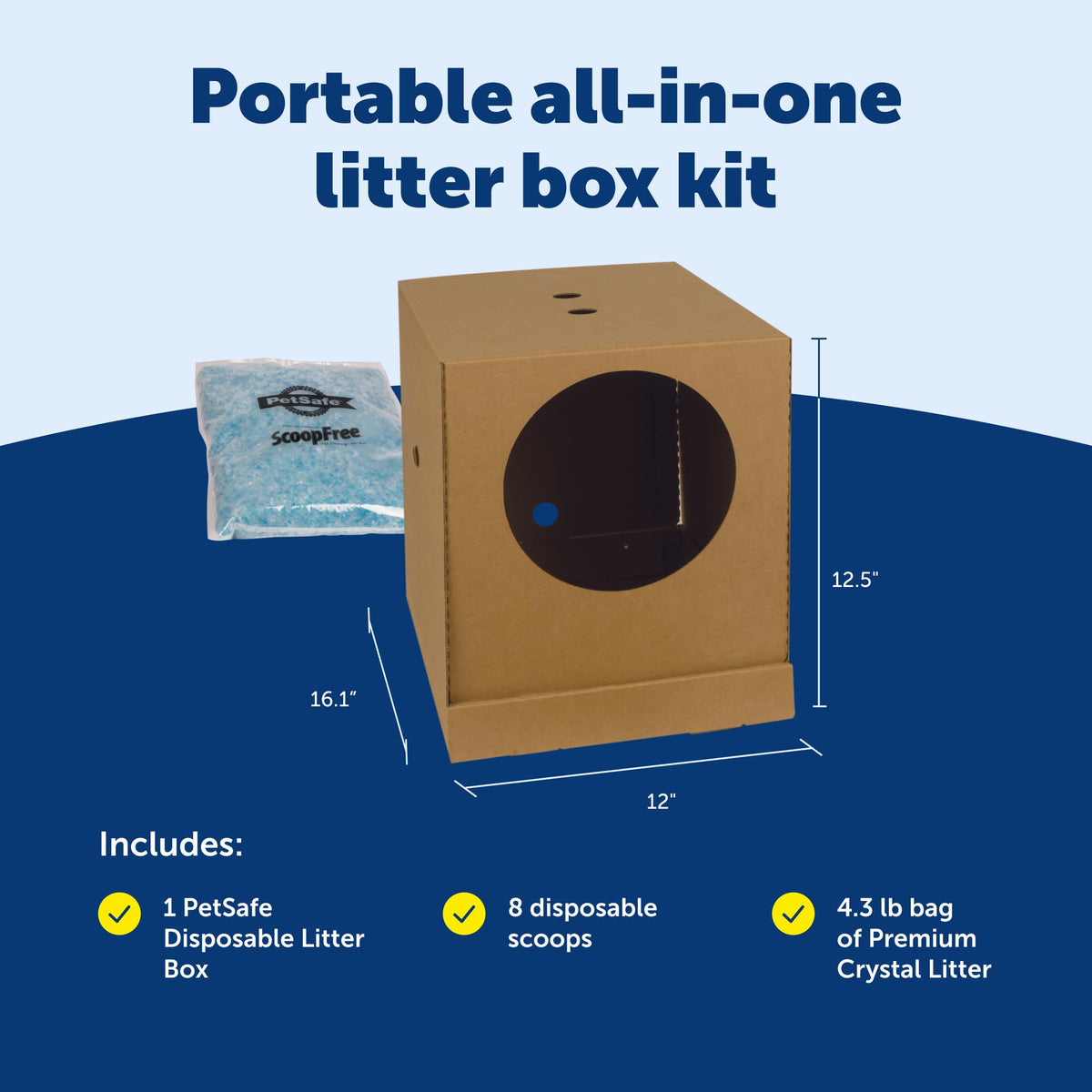 Disposable Litter Box, Fresh Scent, 4.3Lb Bag X6246