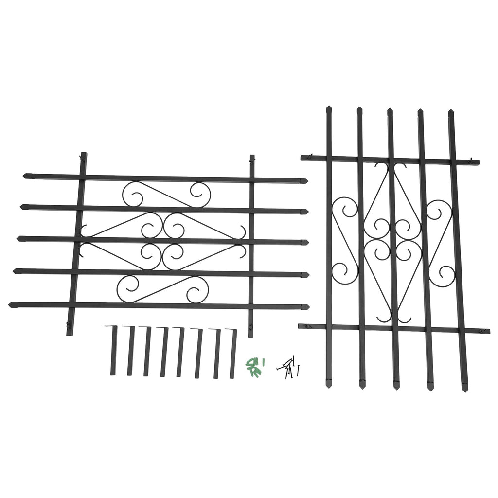 Window Security Bars Rust Resistant 24 x 36in Y759