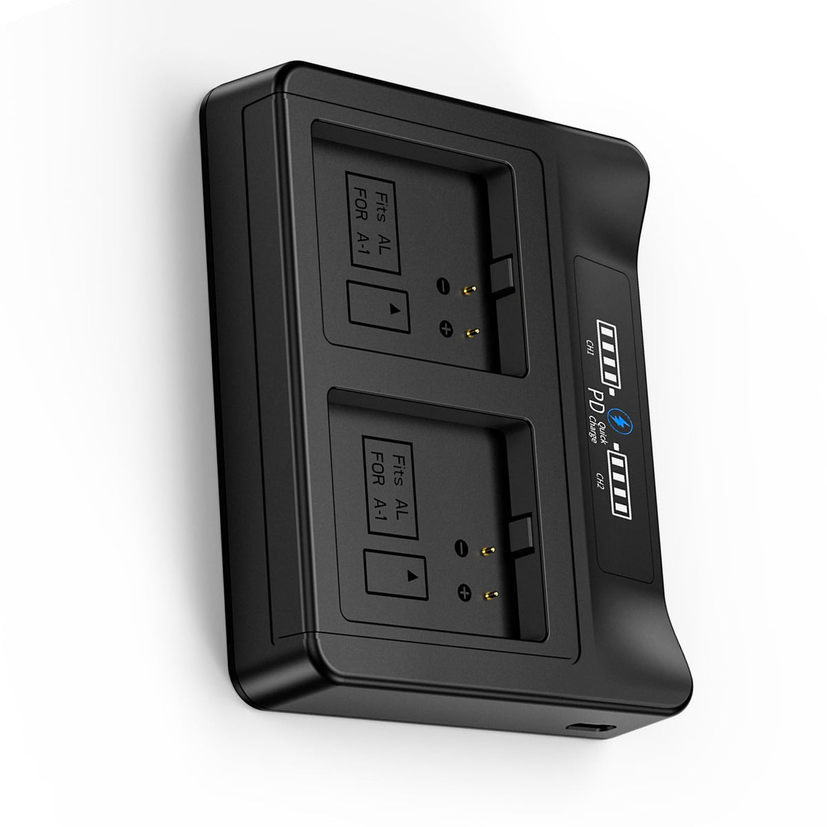 18W PD LCD USB Dual Battery Charger T3649