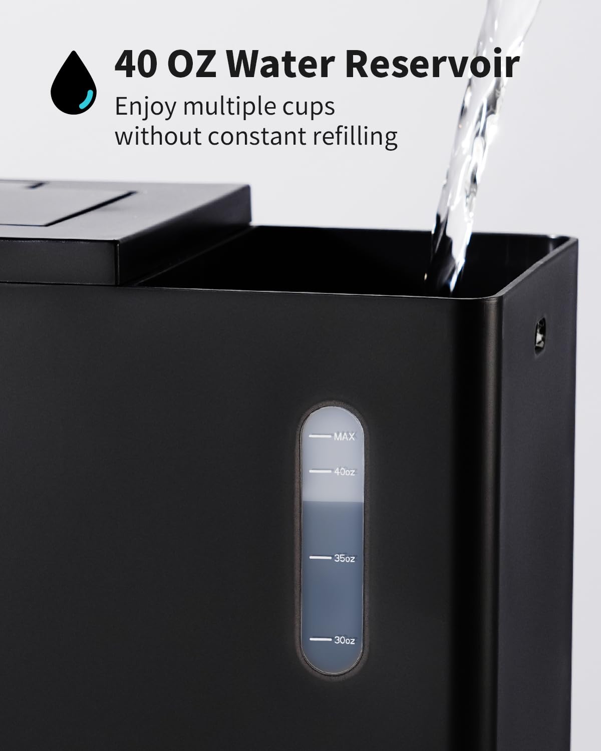 Black Single Serve Coffee Maker with 40oz Water Tank G2628