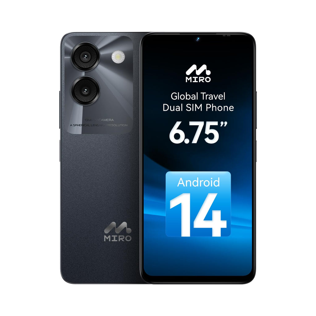 Ultra-Light 6.75" Big Screen 4G+64GB 13MP Dual Camera 4900mAh Android 14 Dual SIM Smartphone N433147