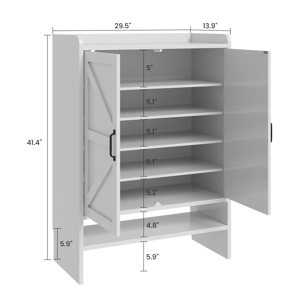 White 5-Tier Shoe Storage Cabinet X974163