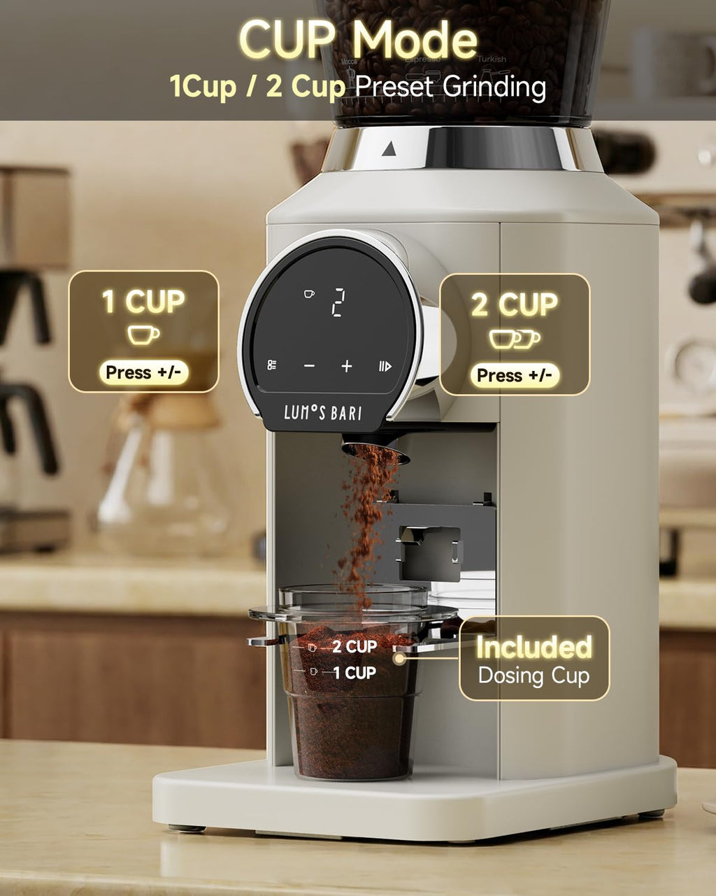 Conical Burr Coffee Grinder, 34 Settings X115