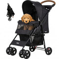 Foldable Pet Stroller with Mesh, Storage Basket & Cup Holder N8600