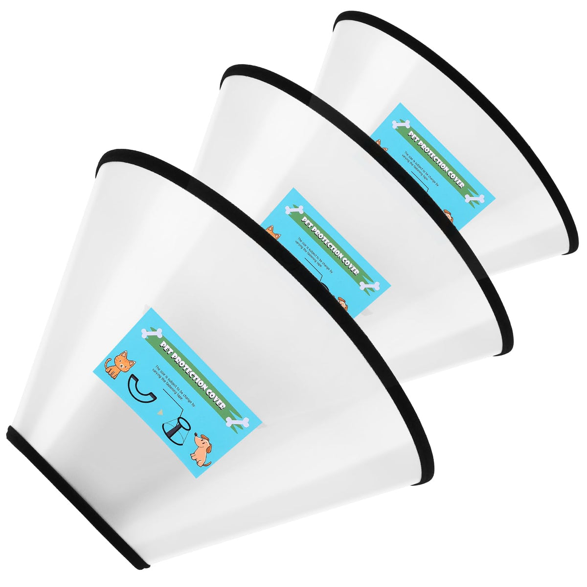 Soft Dog Cone Collar, 3 PCS Adjustable Flexible Plastic E-Collar V113