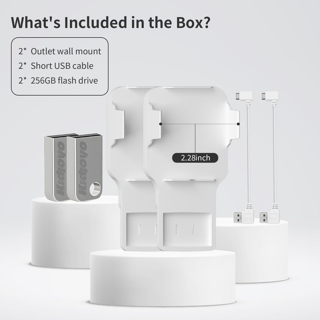 256GB USB Flash Drive & Wall Mount (2 Pack) J5830