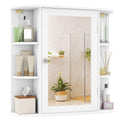 White Wall Mounted Medicine Cabinet with Mirror R365854