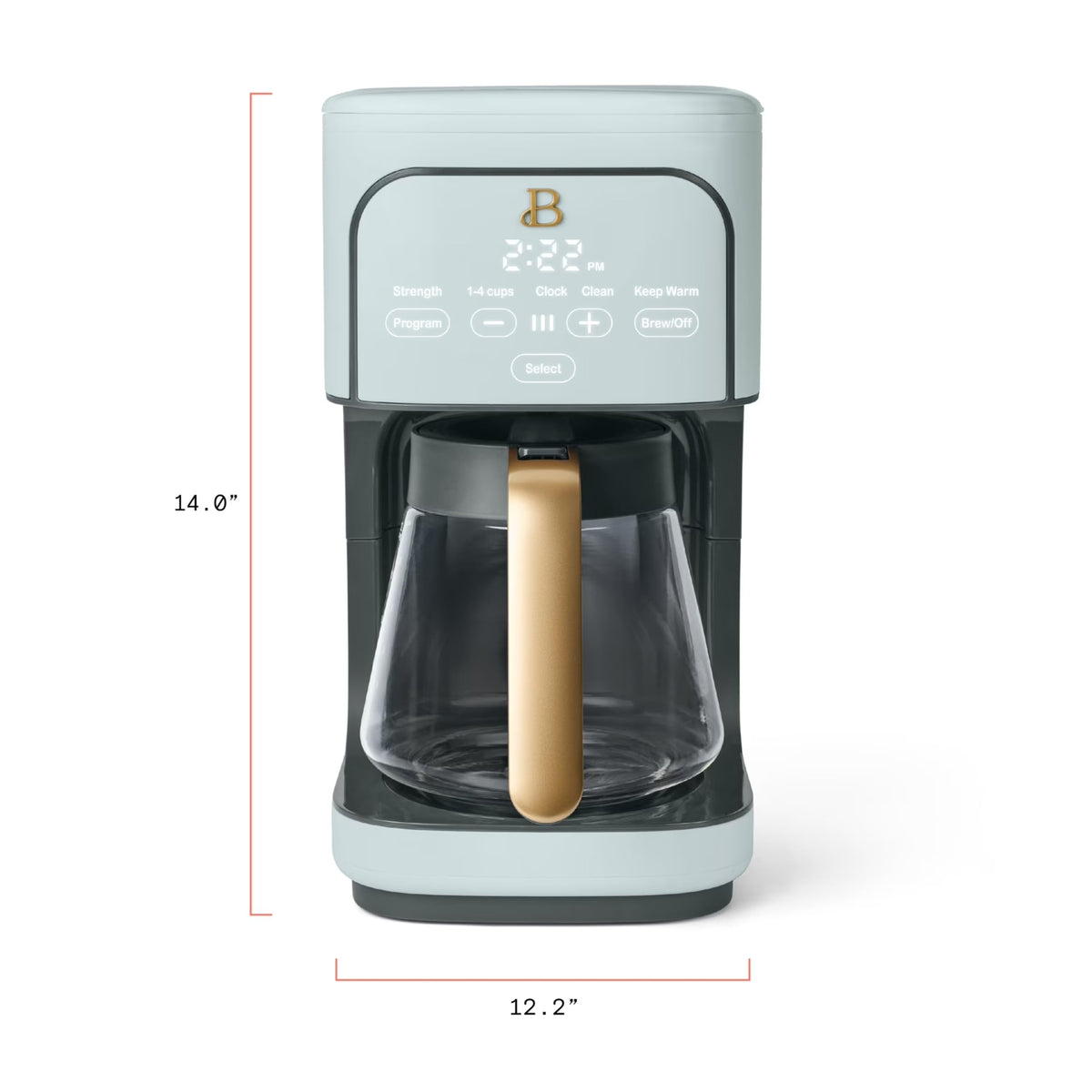 12-Cup Programmable Coffee Maker with Glass Carafe G833712