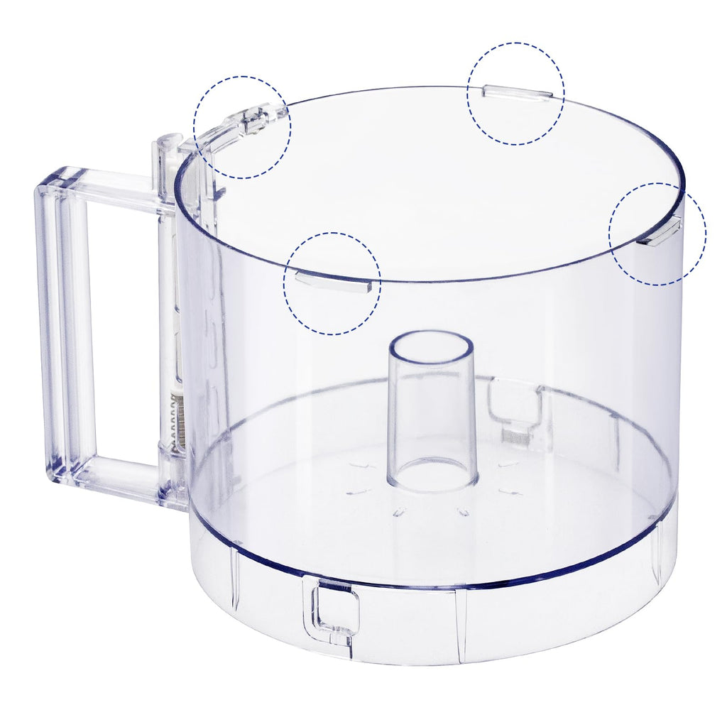 Food Processor Work Bowl 7-Cup with 4 Locking Tabs T5614