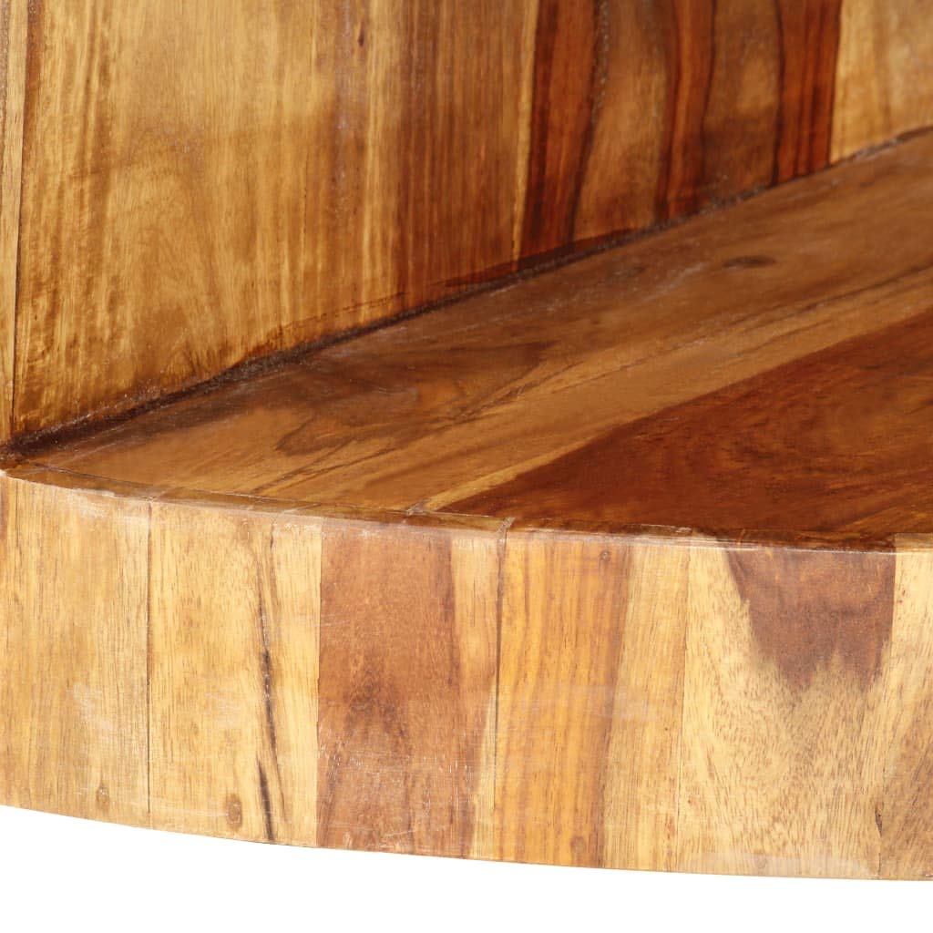 Round Wood Coffee Table with Storage Z147