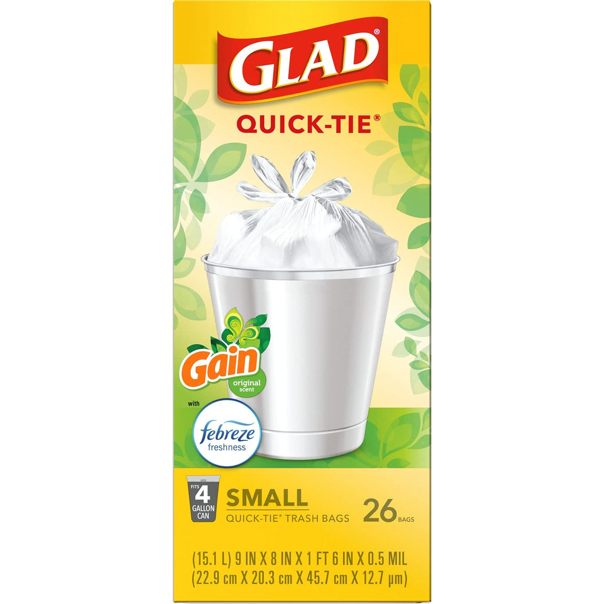 4 Gal 26 Count Trash Bags Pack of 6 W77540