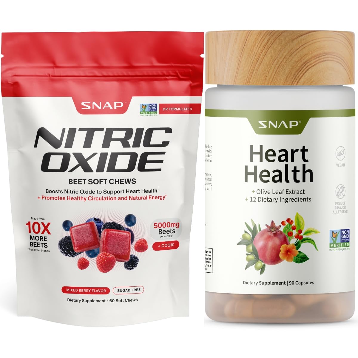 Nitric Oxide Beets Soft Chews + Heart Health Capsules F268