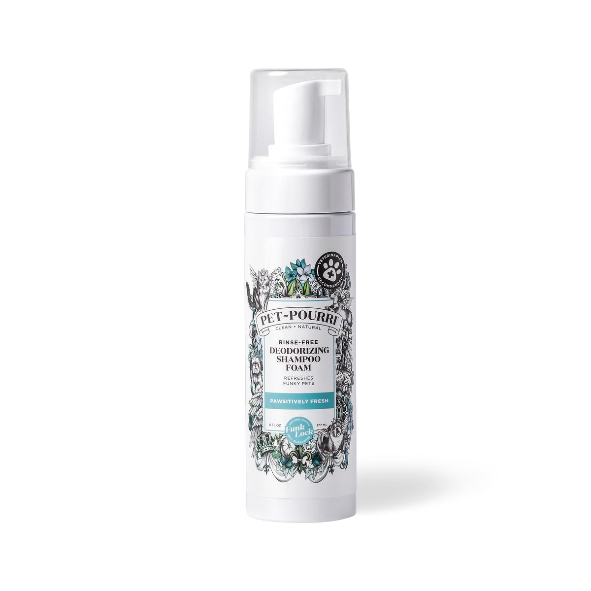 Rinse-Free Deodorizing Dry Shampoo for Dogs & Cats, 6 Fl Oz E115958