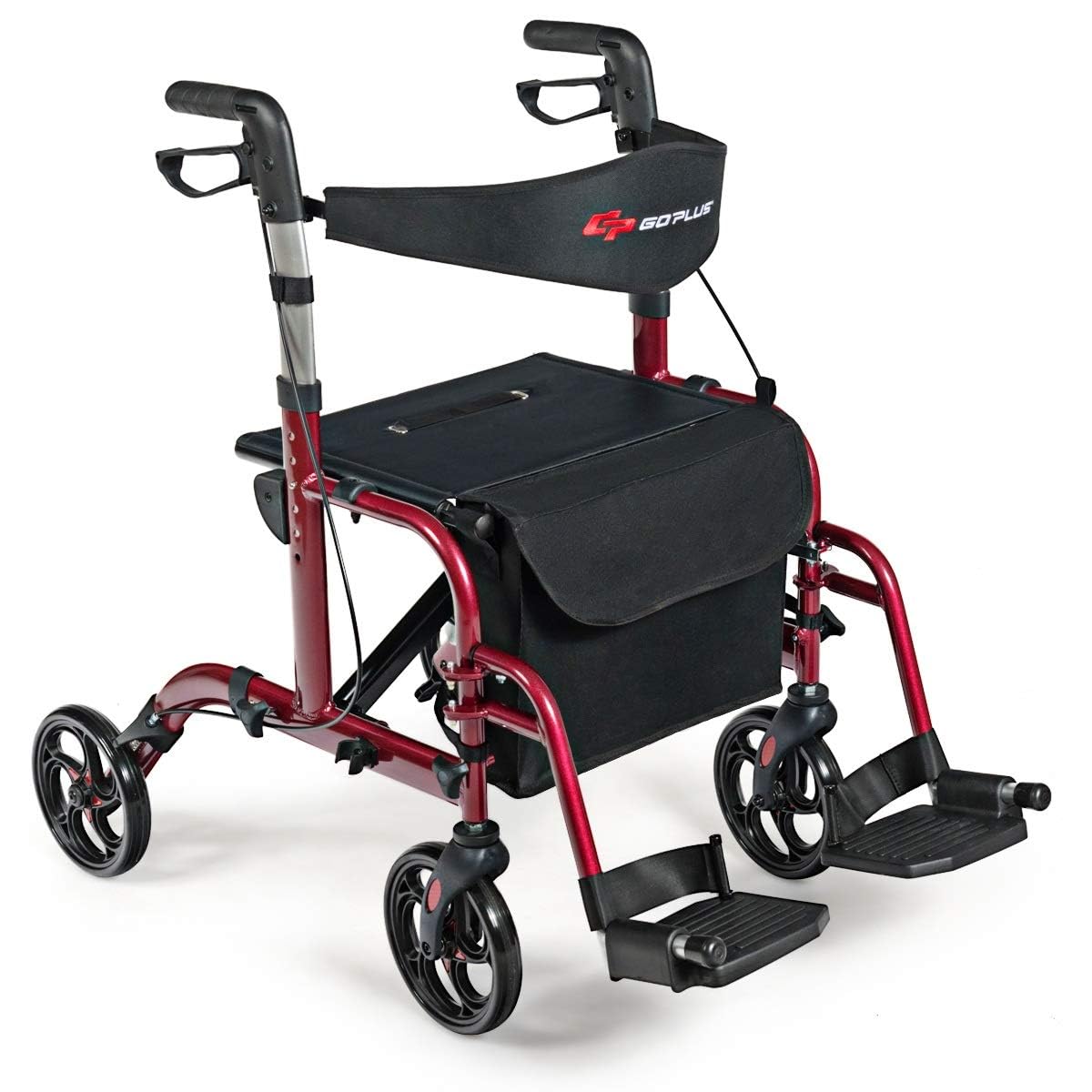 2 in 1 Folding Rollator Walker with Seat T570878