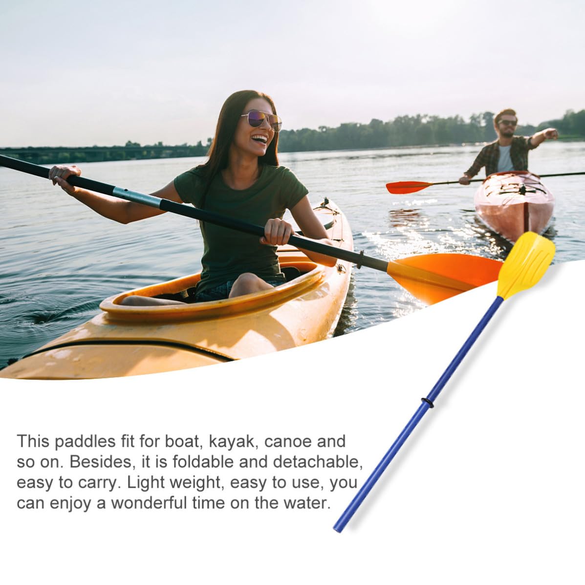 Detachable Plastic Boat Paddle with Aluminum Alloy Poles Y58723
