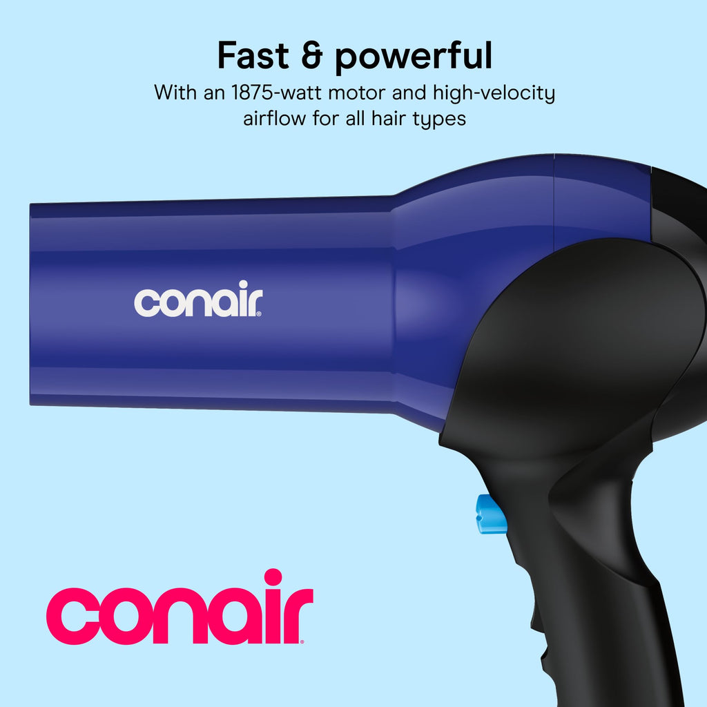 Lightweight 1875W Hair Dryer with Diffuser & Concentrator Attachments O27867