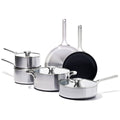 10 Piece Stainless Steel Cookware Set with Ceramic Nonstick Frying Pan T96152