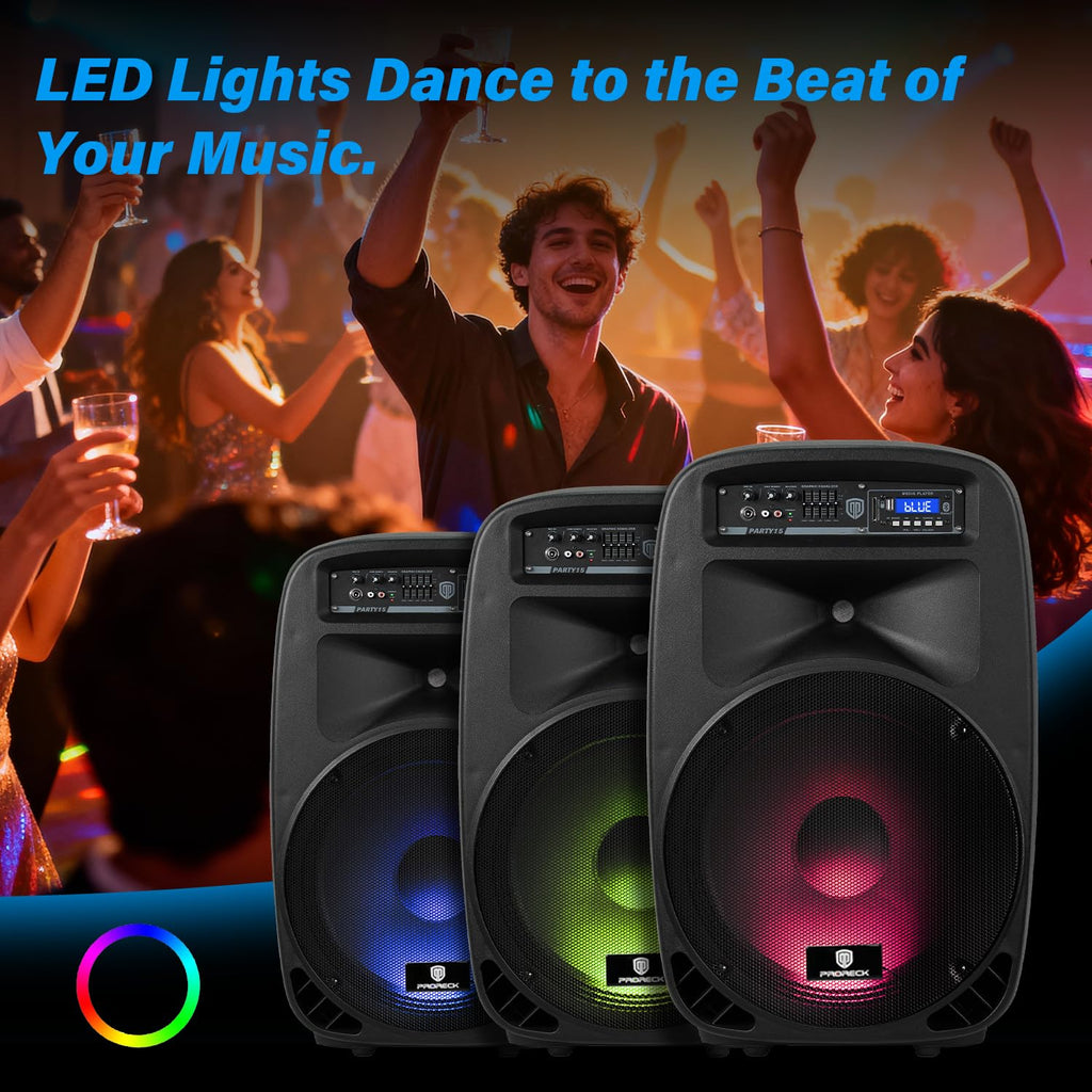 Portable 15-Inch 2000 Watt 2-Way Powered PA Speaker System U815020