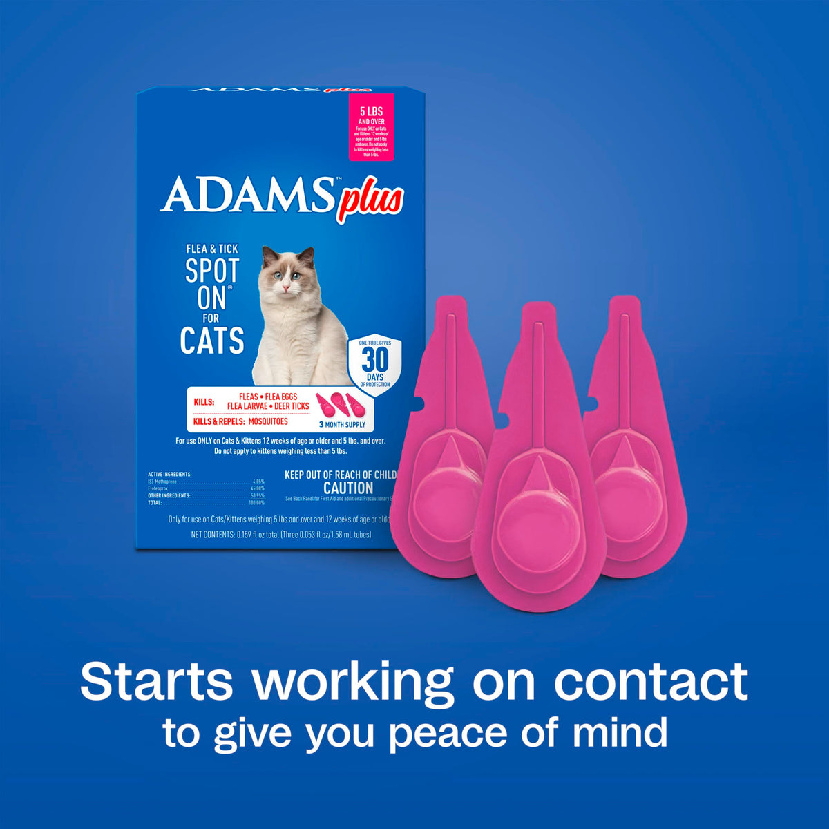 Flea and Tick Prevention Spot On for Cats 3 Pack R10274