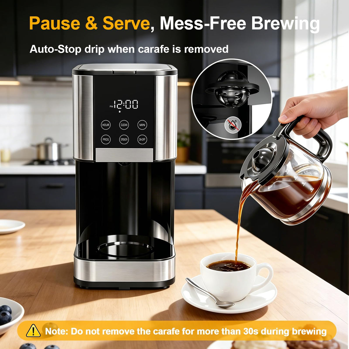 10 Cup Programmable Drip Coffee Maker with Glass Carafe N14699