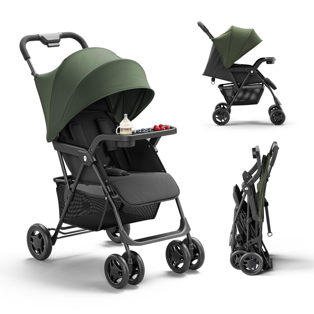 Lightweight Umbrella Travel Stroller with Near-Flat Recline Seat K7343