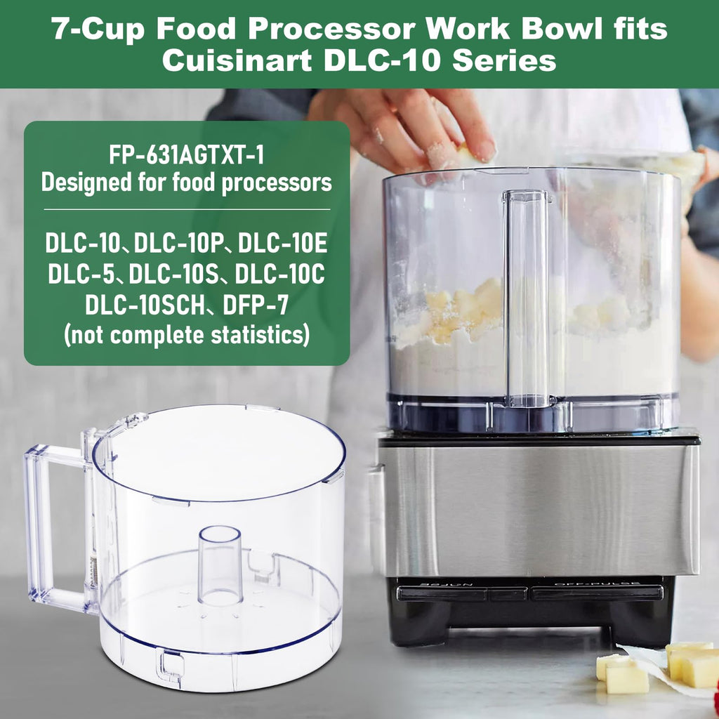 Food Processor Work Bowl 7-Cup with 4 Locking Tabs T5614