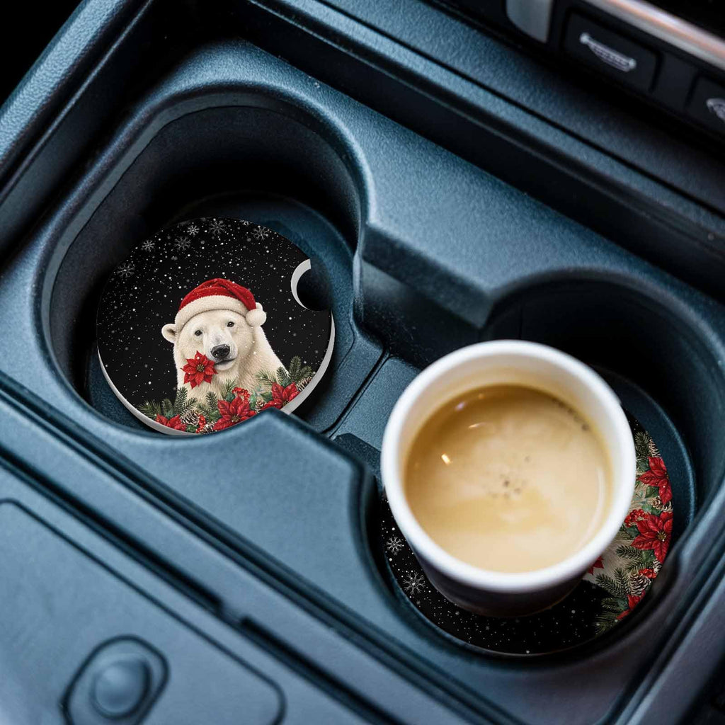 Absorbent Ceramic Stone Car Coasters Set of 2 L645893