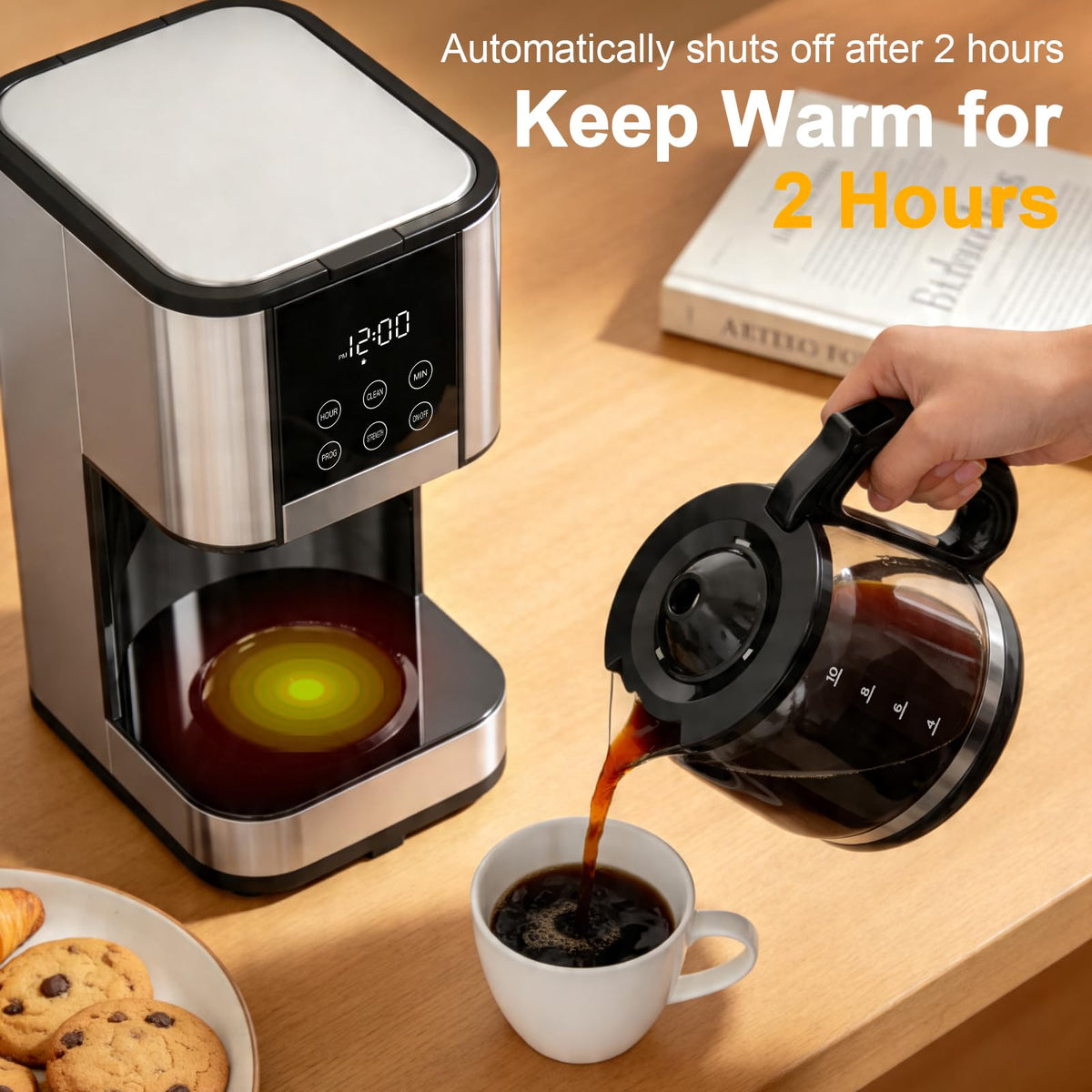 10 Cup Programmable Drip Coffee Maker with Glass Carafe N14699
