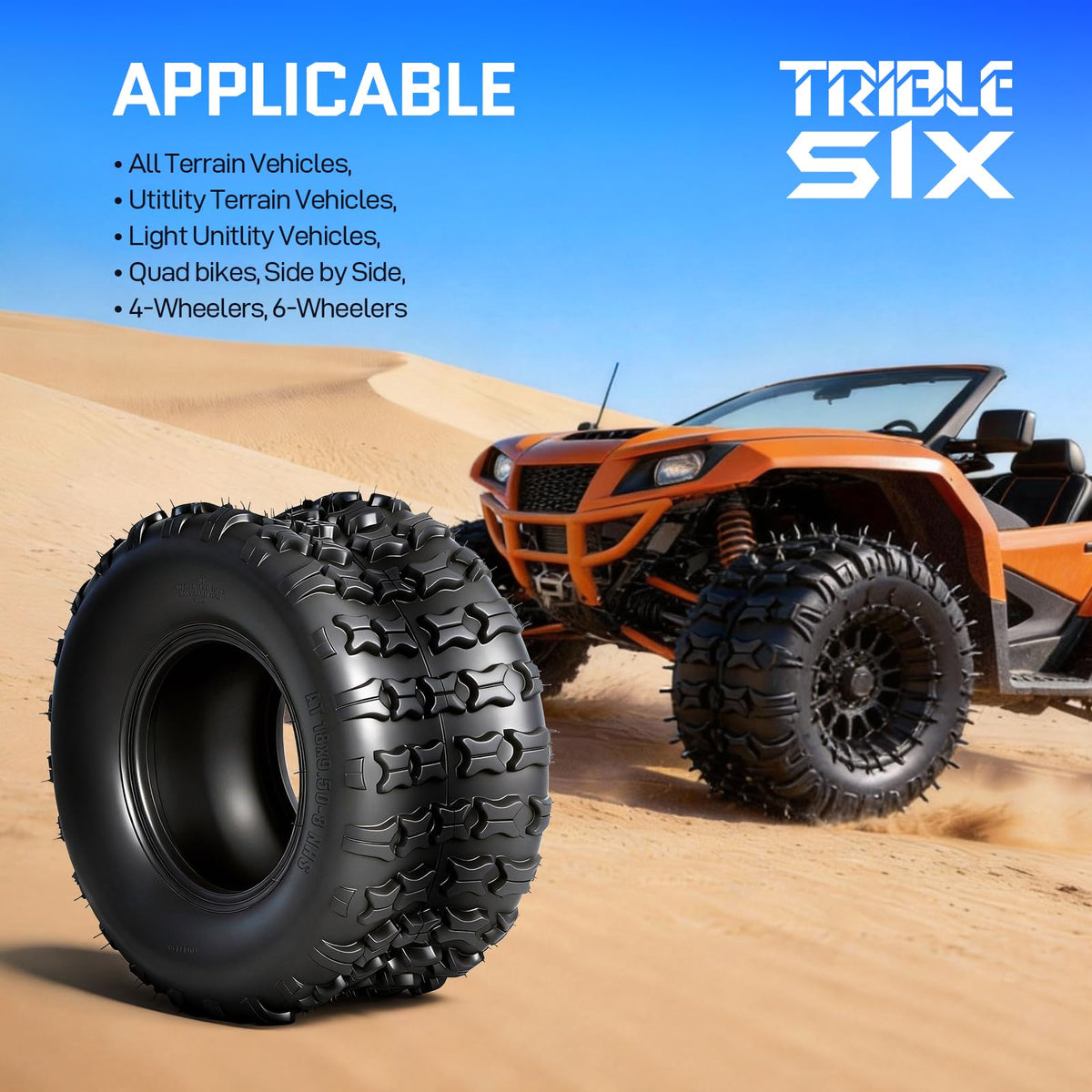 18x9.5-8 All-Terrain ATV/UTV Tires Set of 2 D665047