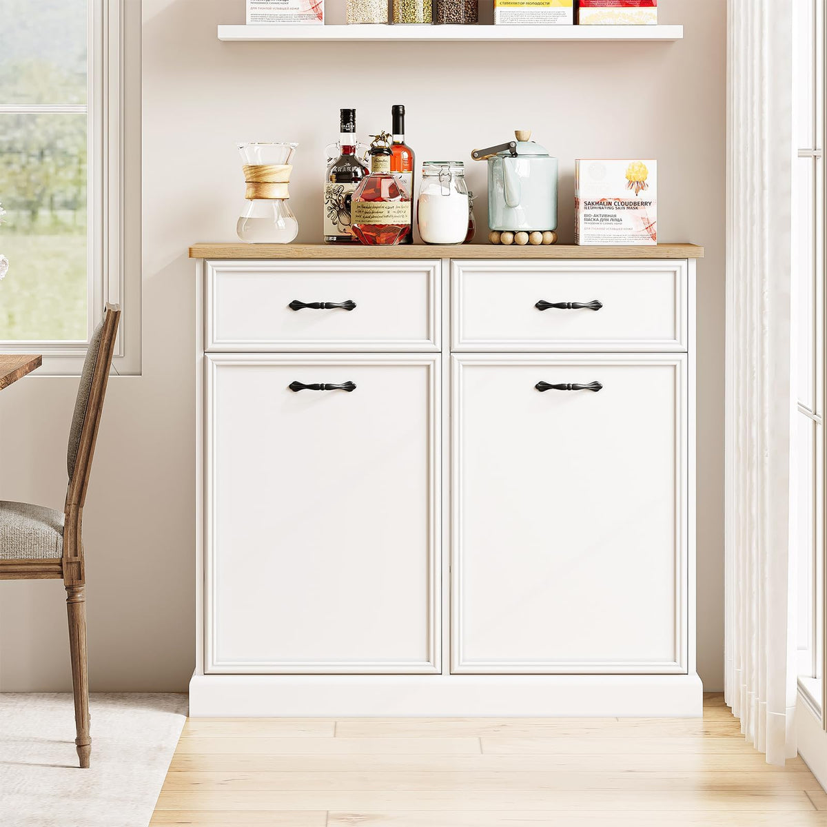 Double Tilt Out Trash Cabinet 20 gal White P969596