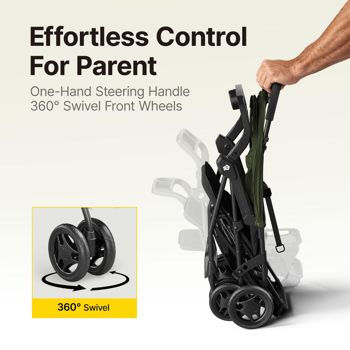 Lightweight Umbrella Travel Stroller with Near-Flat Recline Seat K7343