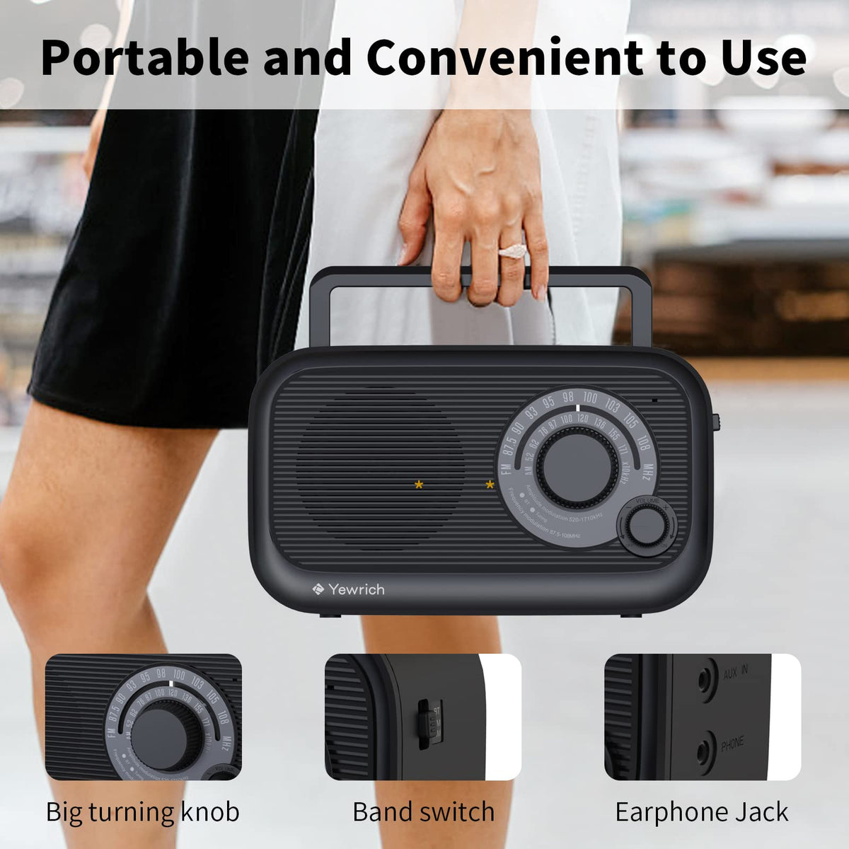 AM FM Radio with Bluetooth Q68120