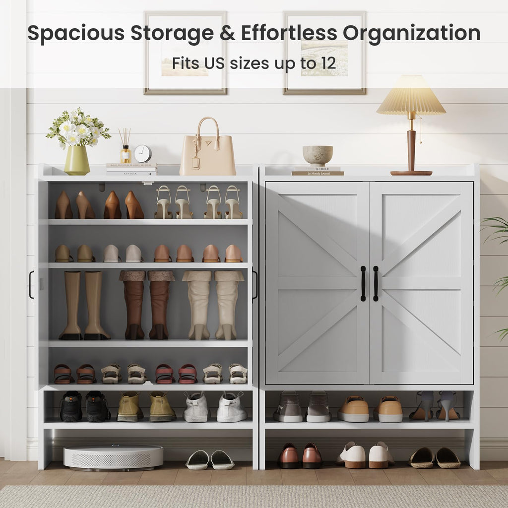 White 5-Tier Shoe Storage Cabinet X974163