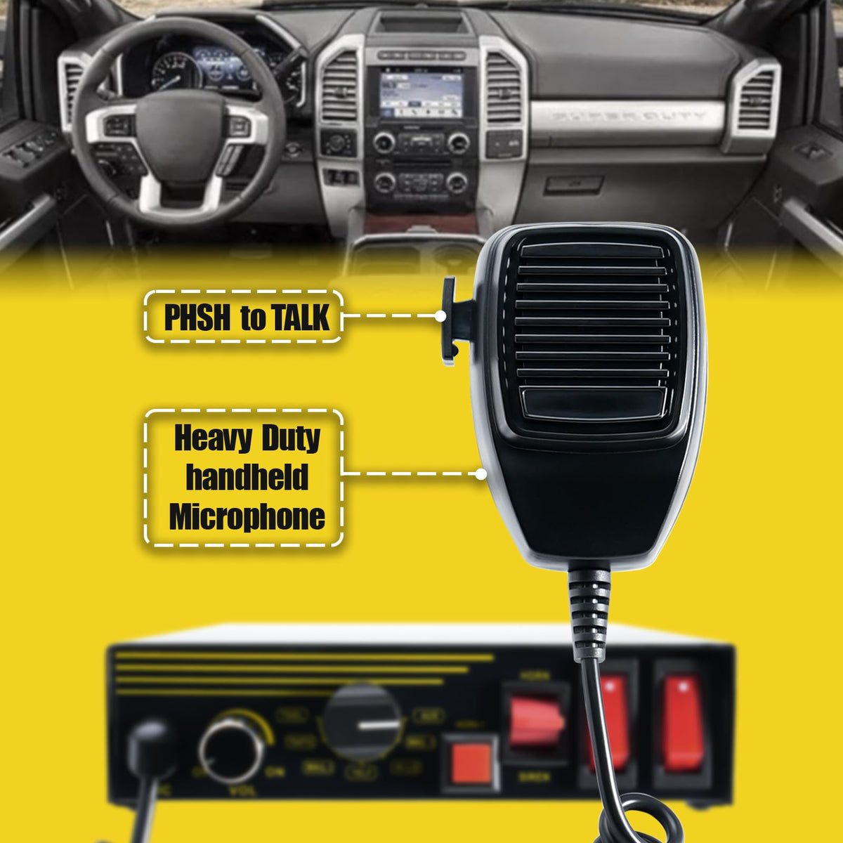 200W 12V 9 Tone Emergency Siren System M845
