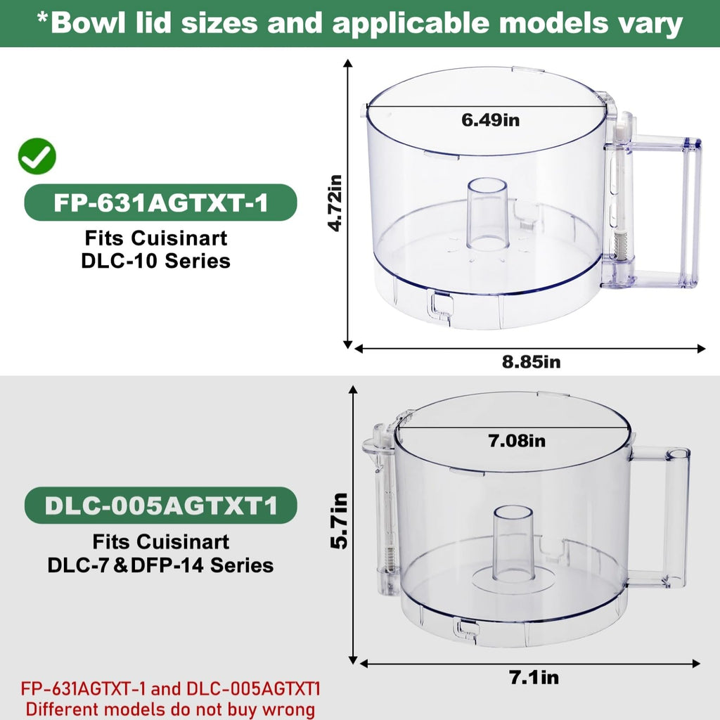 Food Processor Work Bowl 7-Cup with 4 Locking Tabs T5614