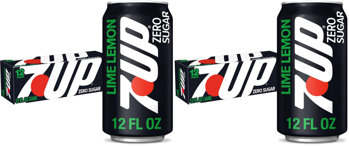 Zero Sugar 7-Up Soda, 12 Oz (Pack of 24) E435