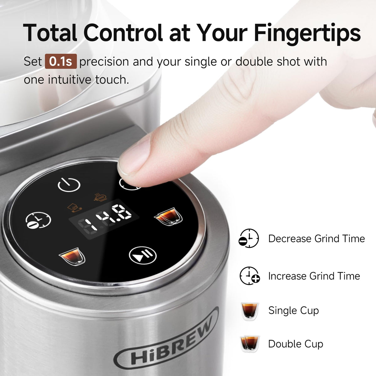 Electric Coffee Grinder with 48 Grind Settings E697821
