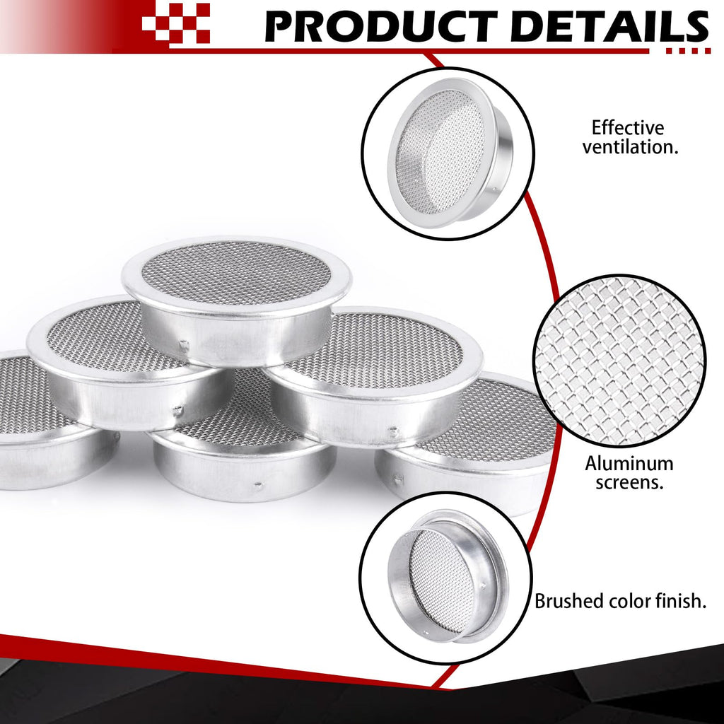 2-Inch Round Open Screen Vent 6 Pack V7950