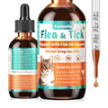 Flea and Tick Prevention for Cat with Vitamins Fish Oil 2 fl oz S2598