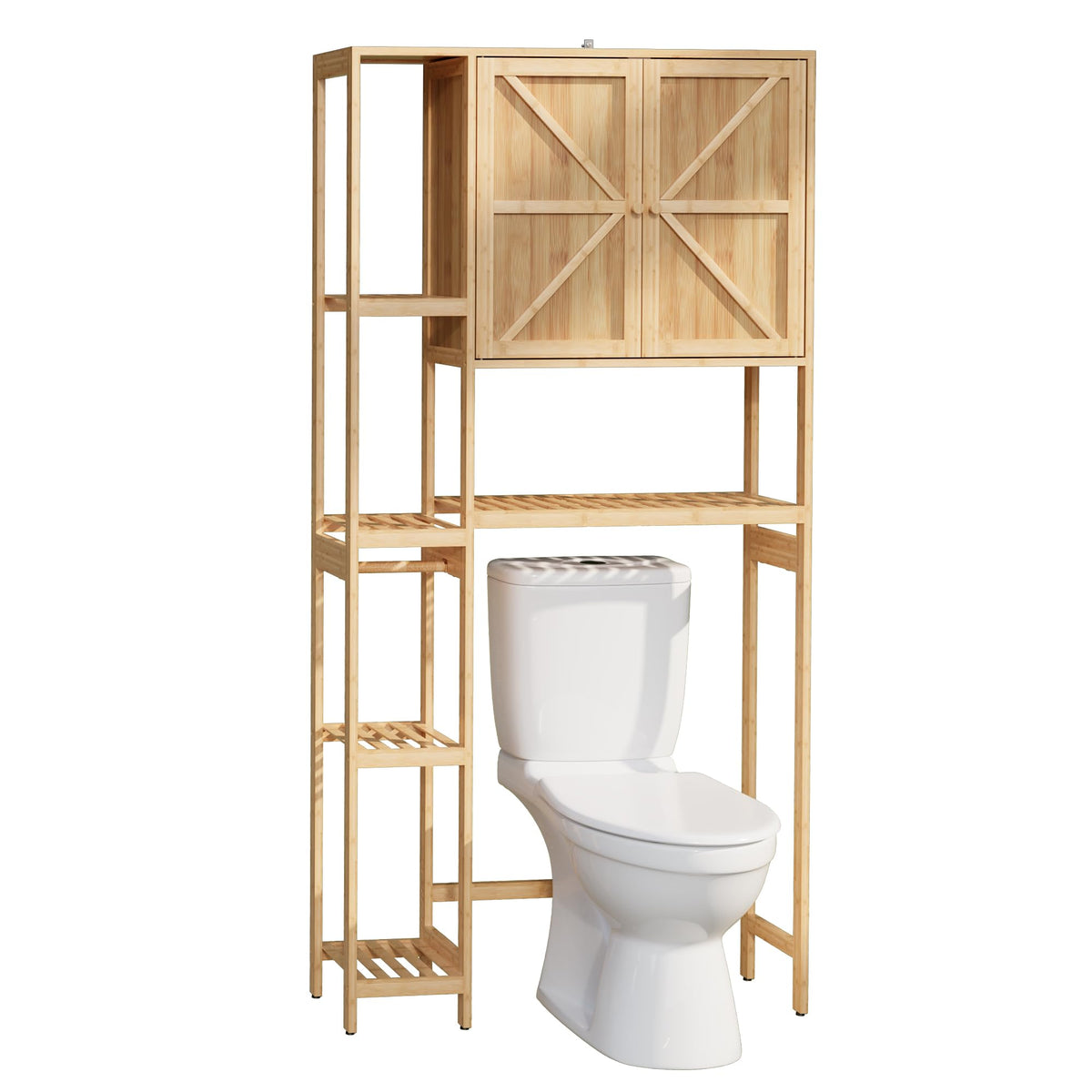 Bamboo Over-the-Toilet Storage Cabinet with Shelves H59255