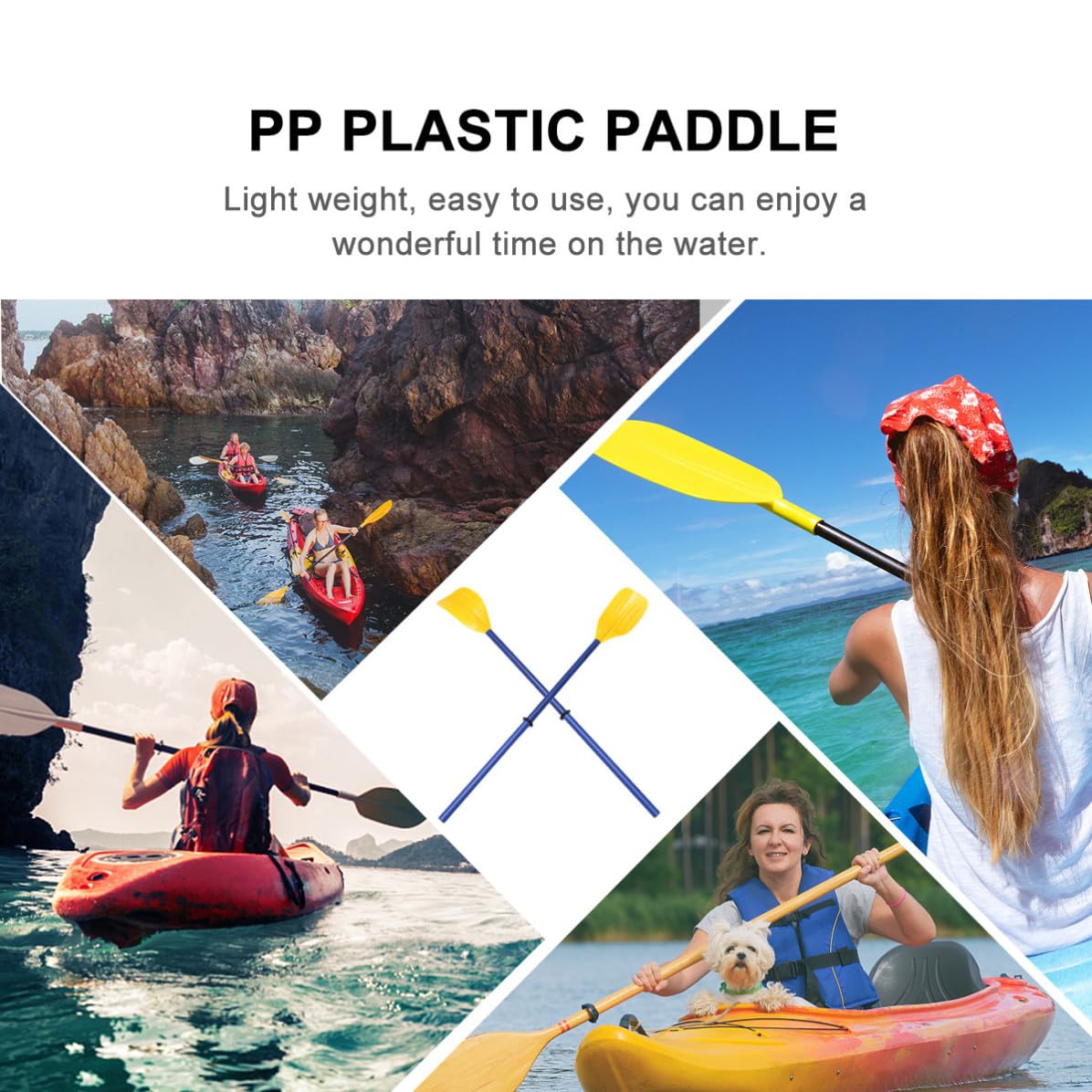 Detachable Plastic Boat Paddle with Aluminum Alloy Poles Y58723