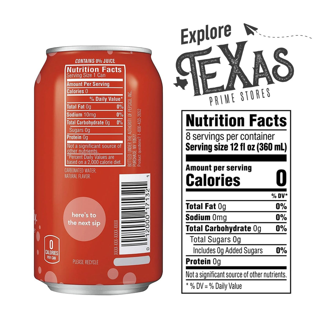 Strawberry Flavored Sparkling Water 12 fl oz Aluminum Can 20-Pack T4512